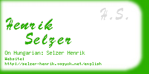 henrik selzer business card